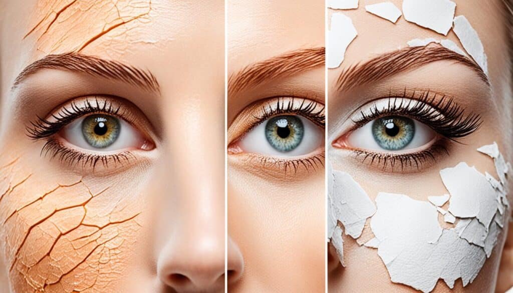 dry skin vs dehydrated skin image